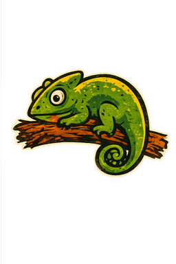 Caméléon illustré