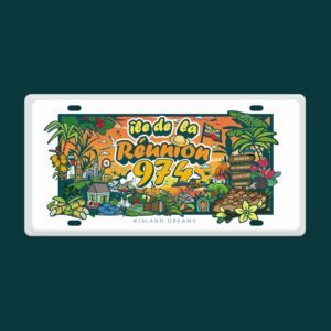 PLAQUE DÉCORATIVE LA RÉUNION (974)