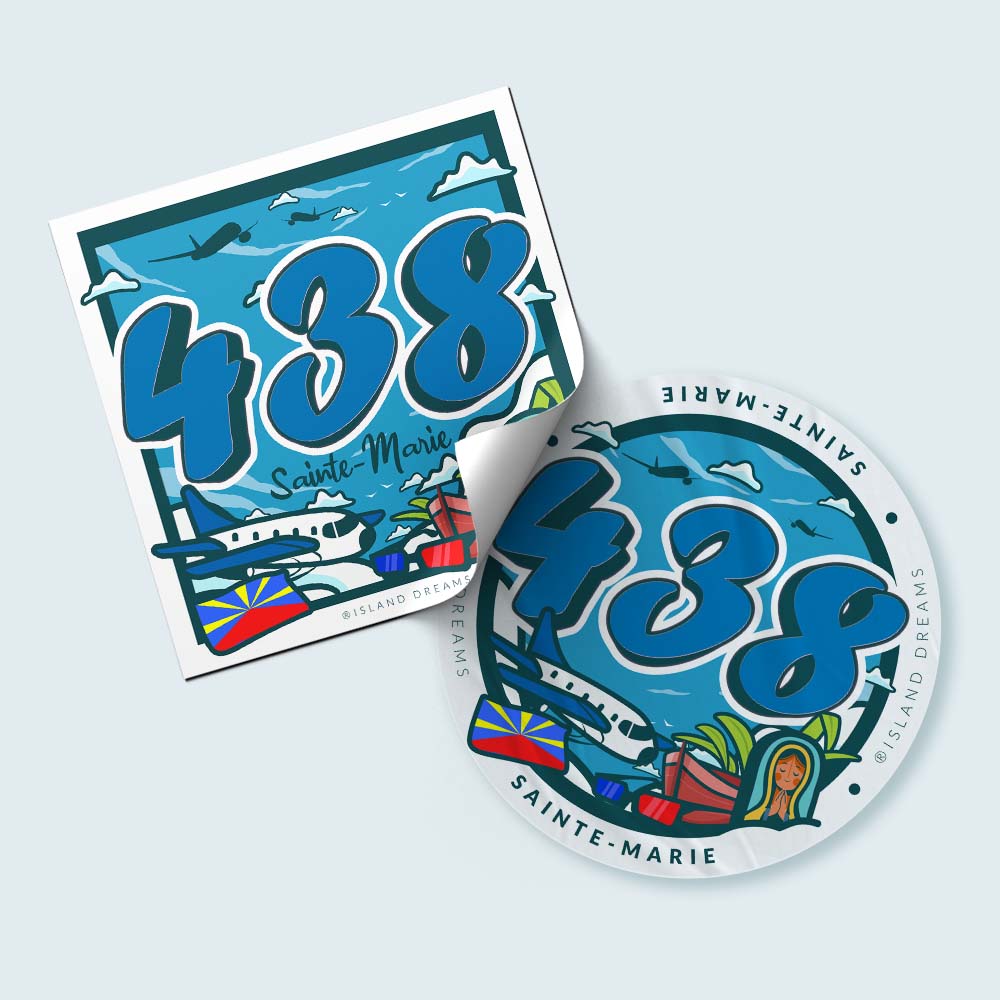 PACK DE 10 STICKERS SAINTE-MARIE (97438)